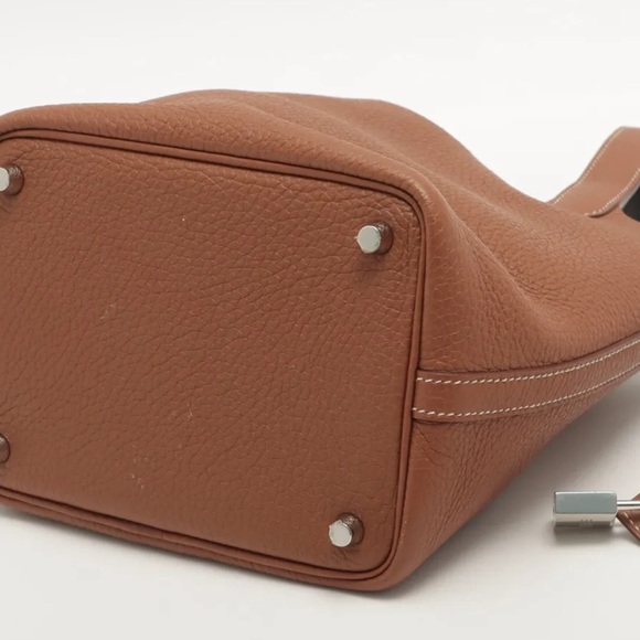 Hermes Picotan Lock Eclat PM Taurillon Clemence Swift Gold Ebene - Picture 3 of 8